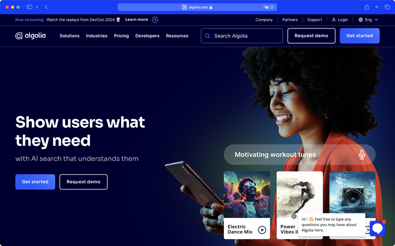 Algolia 注册